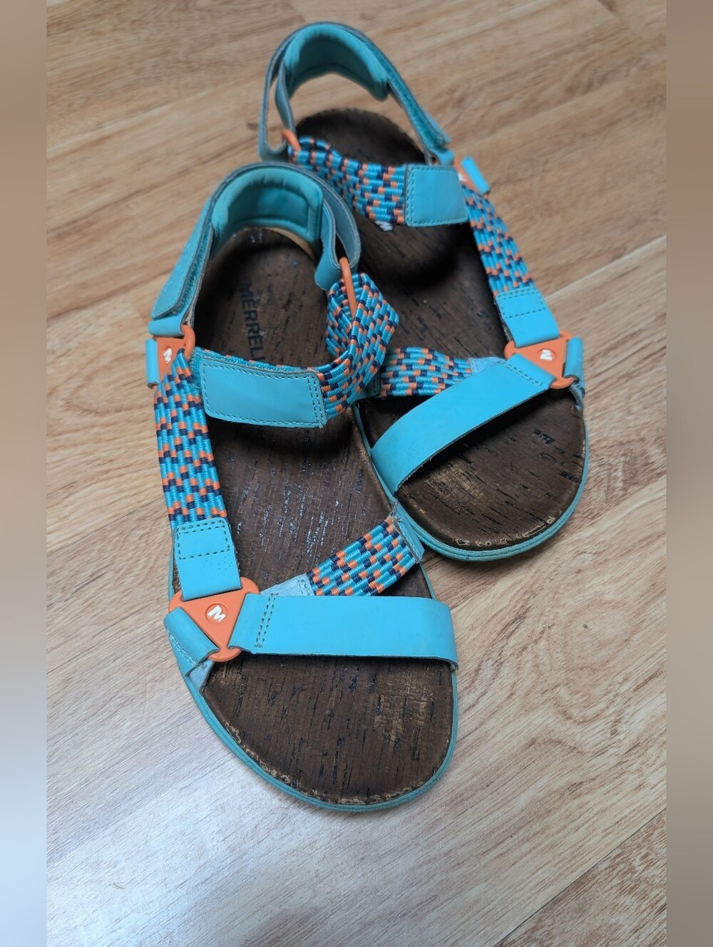 Merrel Turquoise & Orange Strappy Sandals